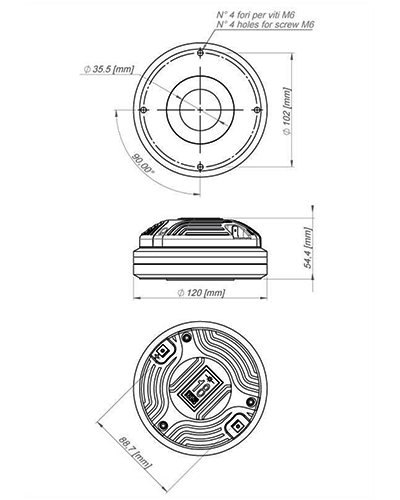Tweeter Driver 1,4inch 120W 8Ω Neodymium 18 Sound ND3ST